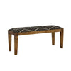Lamont Fabric Upholstered Accent Bench Black and Natural — product view 1