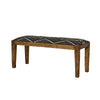 Lamont Fabric Upholstered Accent Bench Black and Natural — product view 4
