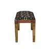 Lamont Fabric Upholstered Accent Bench Black and Natural — product view 5