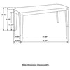 Lamont Fabric Upholstered Accent Bench Black and Natural — product view 6