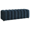 Summer Upholstered Channel Accent Bench Navy — product view 1