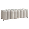 Summer Upholstered Channel Accent Bench Greige — product view 1