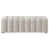 Summer Upholstered Channel Accent Bench Greige — product view 3