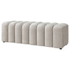 Summer Upholstered Channel Accent Bench Greige — product view 4