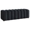 Summer Upholstered Channel Accent Bench Black — product view 1