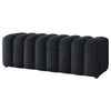 Summer Upholstered Channel Accent Bench Black — product view 4