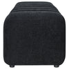 Summer Upholstered Channel Accent Bench Black — product view 5
