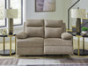 Side-Swipe Reclining Loveseat - Mocha