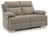 Side-Swipe Reclining Loveseat - Mocha