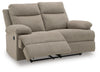 Side-Swipe Reclining Loveseat - Mocha