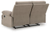 Side-Swipe Reclining Loveseat - Mocha