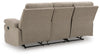 Side-Swipe Reclining Sofa with Drop Down Table - Mocha