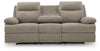 Side-Swipe Reclining Sofa with Drop Down Table - Mocha