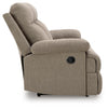 Side-Swipe Reclining Sofa with Drop Down Table - Mocha