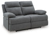 Side-Swipe Reclining Loveseat - Charcoal