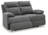 Side-Swipe Reclining Loveseat - Charcoal