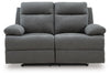 Side-Swipe Reclining Loveseat - Charcoal