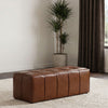 Farrell Leatherette Upholstered Bench Brown — product view 2