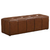 Farrell Leatherette Upholstered Bench Brown — product view 1