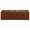 Farrell Leatherette Upholstered Bench Brown — product view 3