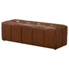 Farrell Leatherette Upholstered Bench Brown — product view 4