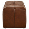 Farrell Leatherette Upholstered Bench Brown — product view 5