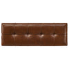Farrell Leatherette Upholstered Bench Brown — product view 6