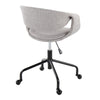 Curvo - Upholstered 4-Star Task Chair - Black Metal Base