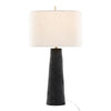 Kona - 31" Polyresin Table Lamp (Set of 2) - Matte Black Polyresin, Brass And Natural Linen Shade from Grandview Gallery