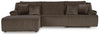 Top Tier 3-Piece Reclining Sectional Sofa Chaise - Chocolate