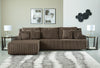 Top Tier 3-Piece Reclining Sectional Sofa Chaise - Chocolate