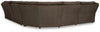 Top Tier 6-Piece Reclining Sectional with Chaise - Chocolate (92705S2)