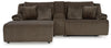 Top Tier 3-Piece Reclining Sectional Sofa with Chaise - Chocolate