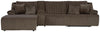 Top Tier 4-Piece Reclining Sectional with Chaise - Chocolate (92705S14)