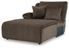 Top Tier 4-Piece Reclining Sectional with Chaise - Chocolate