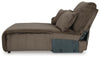 Top Tier 4-Piece Reclining Sectional with Chaise - Chocolate