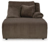 Top Tier 3-Piece Reclining Sofa Chaise Sectional - Chocolate