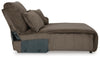 Top Tier 3-Piece Reclining Sofa Chaise Sectional - Chocolate