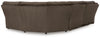 Top Tier 5-Piece Reclining Sectional - Chocolate