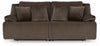Top Tier 2-Piece Reclining Sectional Loveseat - Chocolate