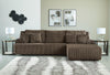 Top Tier 3-Piece Reclining Sectional Sofa Chaise - Chocolate (92705S6)