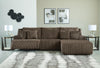 Top Tier 3-Piece Reclining Sectional Sofa Chaise - Chocolate (92705S6)