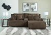 Top Tier 3-Piece Reclining Sectional Sofa with Chaise - Chocolate (92705S4)