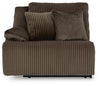Top Tier 3-Piece Reclining Sofa Chaise Sectional - Chocolate