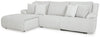 Top Tier 3-Piece Reclining Sectional Sofa Chaise - Alloy (92706S7)