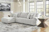 Top Tier 3-Piece Reclining Sectional Sofa Chaise - Alloy (92706S7)