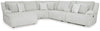 Top Tier 6-Piece Reclining Sectional with Chaise - Alloy