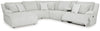 Top Tier 6-Piece Reclining Sectional with Chaise - Alloy