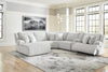 Top Tier 6-Piece Reclining Sectional with Chaise - Alloy