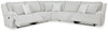 Top Tier 5-Piece Reclining Sectional - Alloy